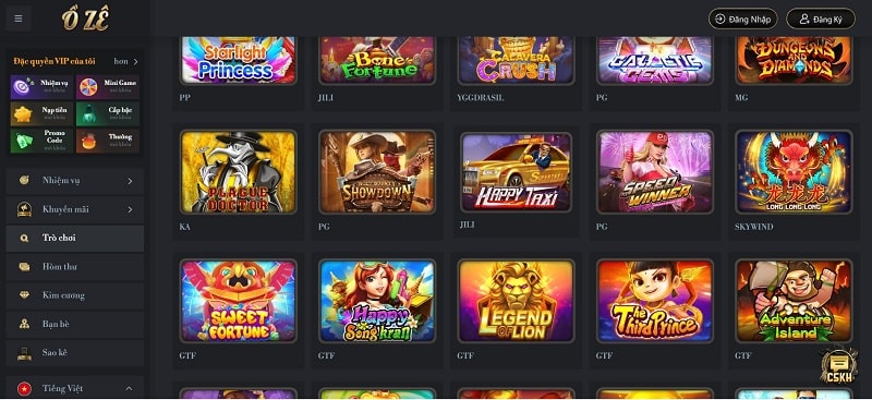 Đa dạng trò chơi