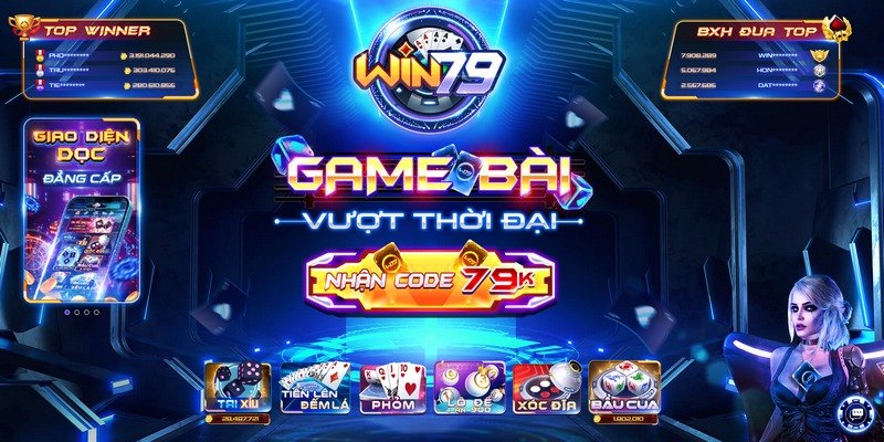 Trang chủ của cổng game uy tín Win79 